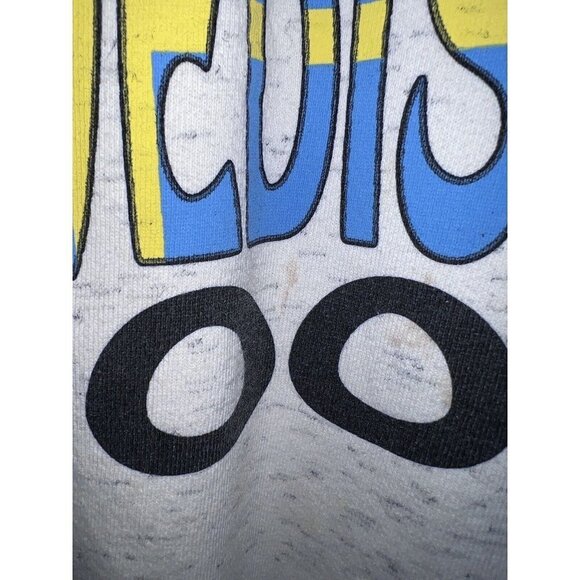 Vintage 90s LA LOVING Gray Sweatshirt Not Only Am I Perfect I'm Swedish Too Sz L - Picture 4 of 8